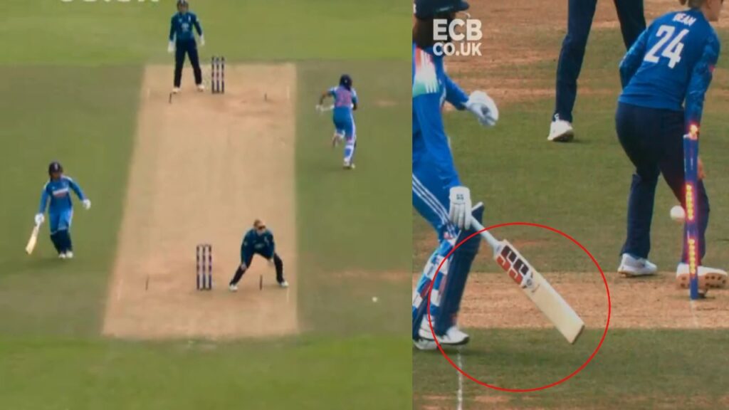 IND-W vs ENG-W 1st ODI Harleen Deol Embarassing Run Out