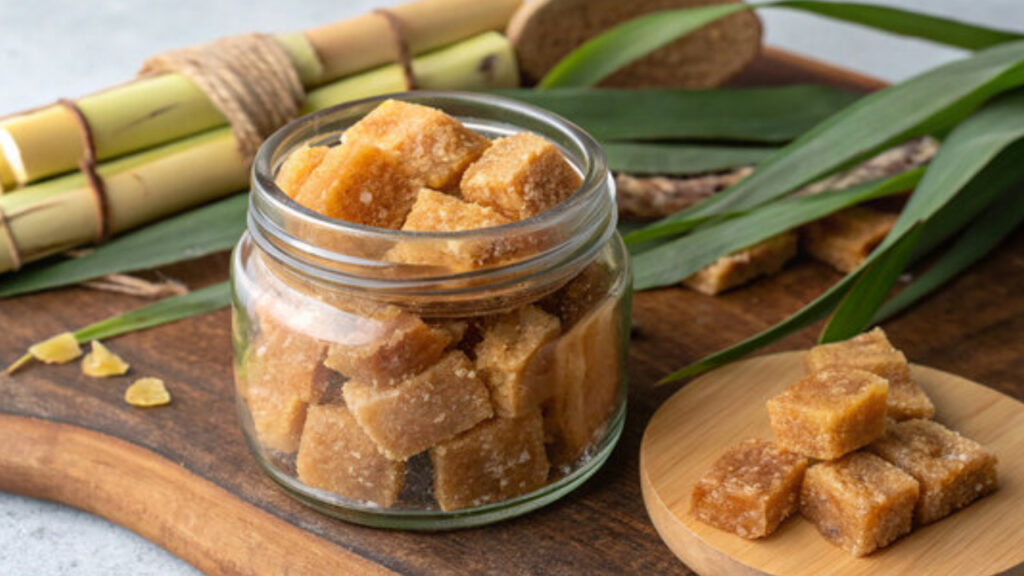 What are the health benefits of eating jaggery at night?