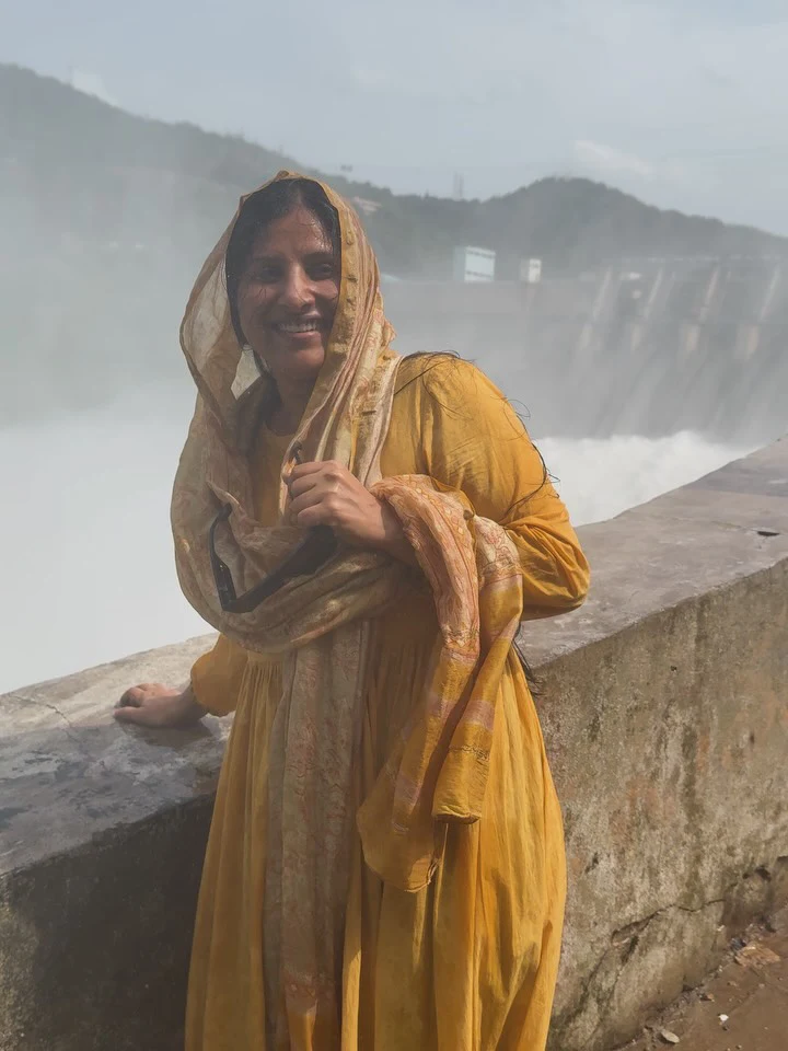 Singer Mangli Went to Srisailam with Family