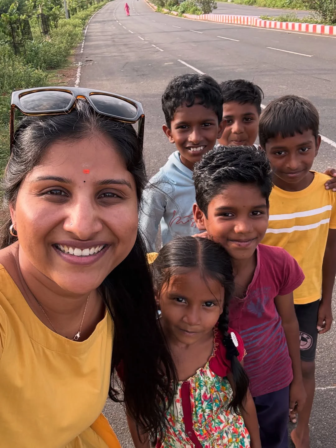 Singer Mangli Went to Srisailam with Family