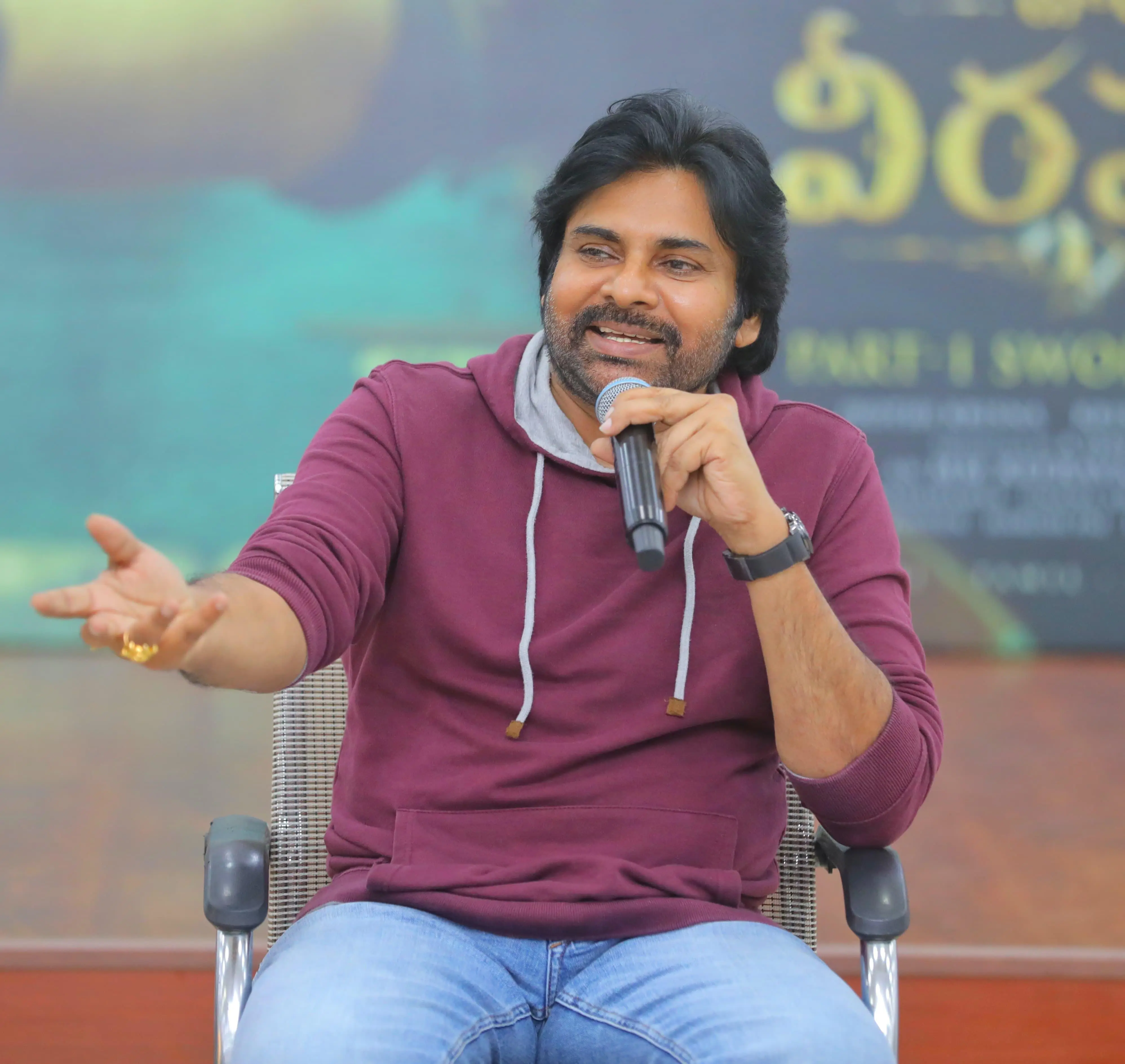 Pawan Kalyan Colorful Photos from HariHara VeeraMallu Promotions
