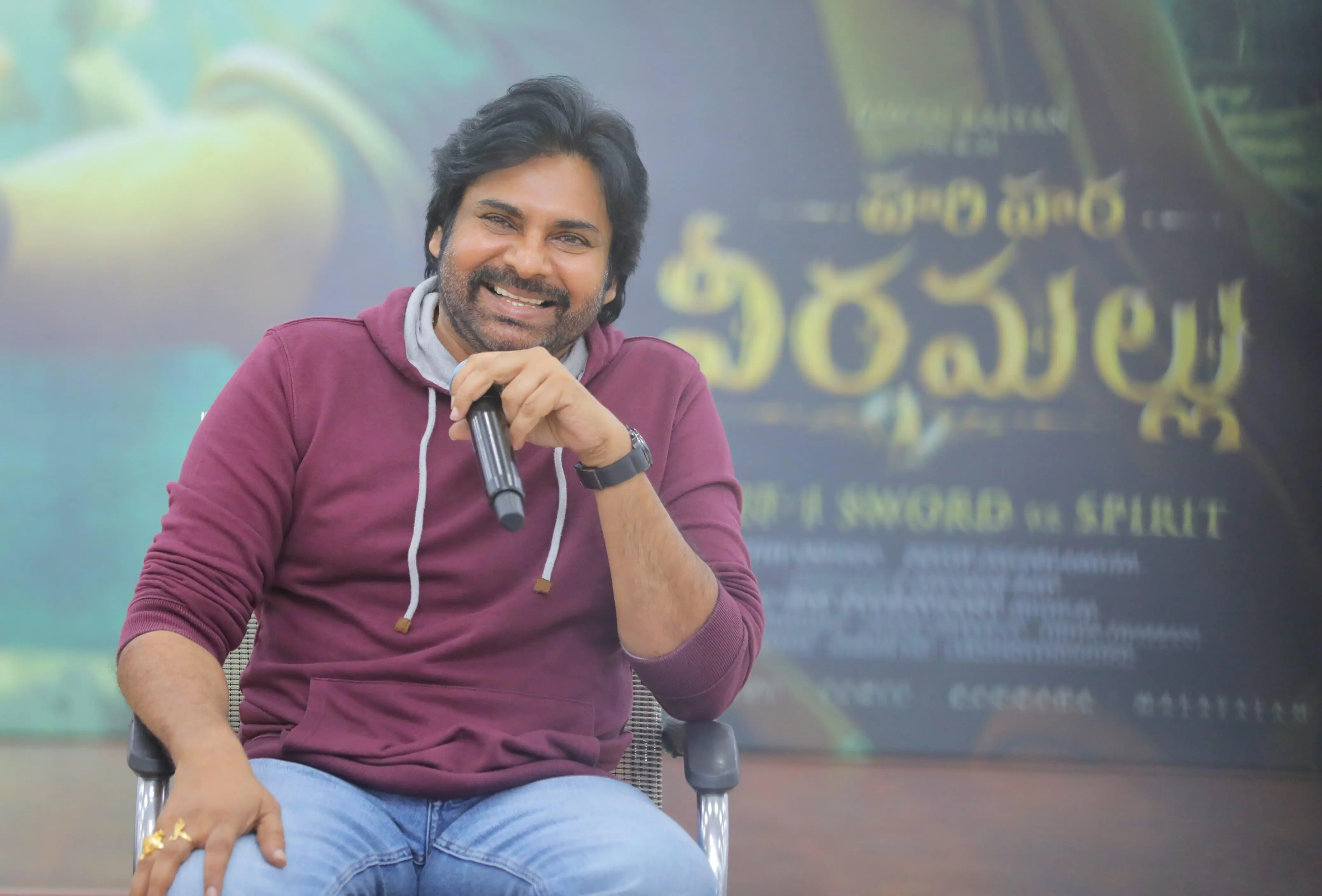 Pawan Kalyan Colorful Photos from HariHara VeeraMallu Promotions