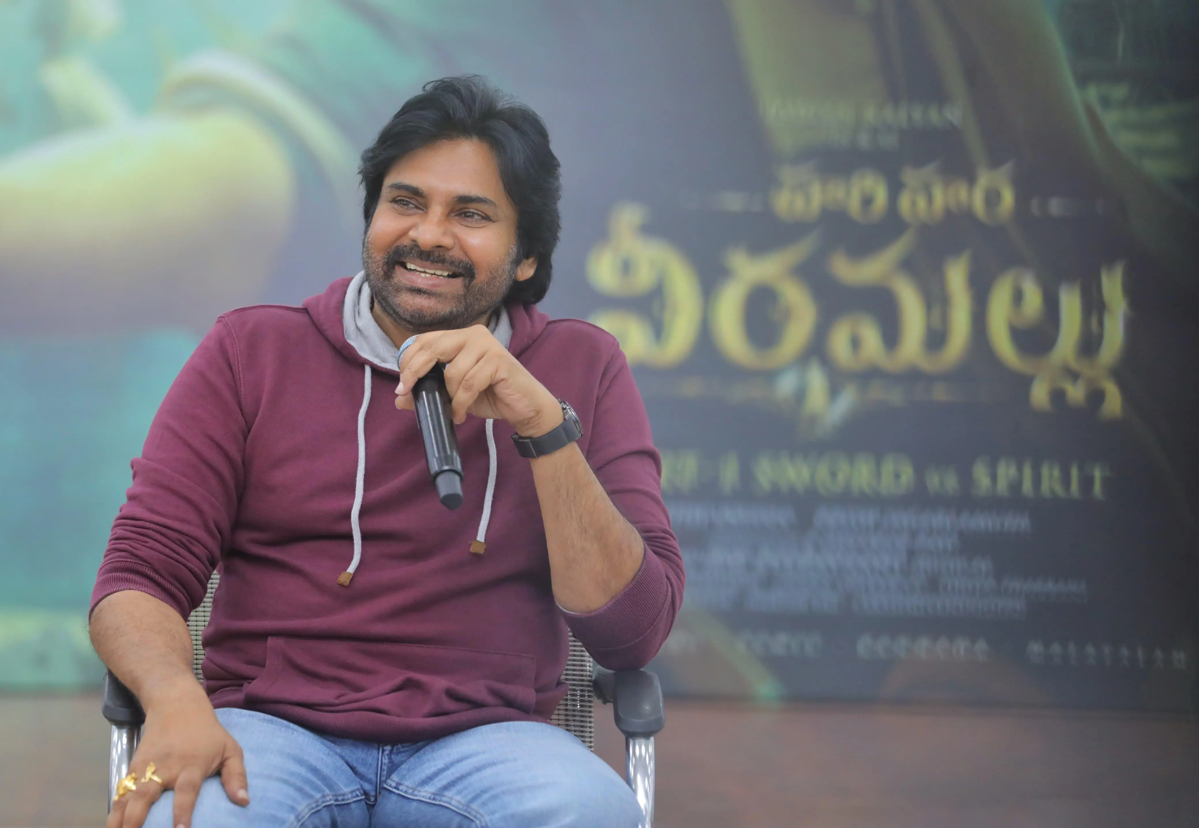 Pawan Kalyan Colorful Photos from HariHara VeeraMallu Promotions