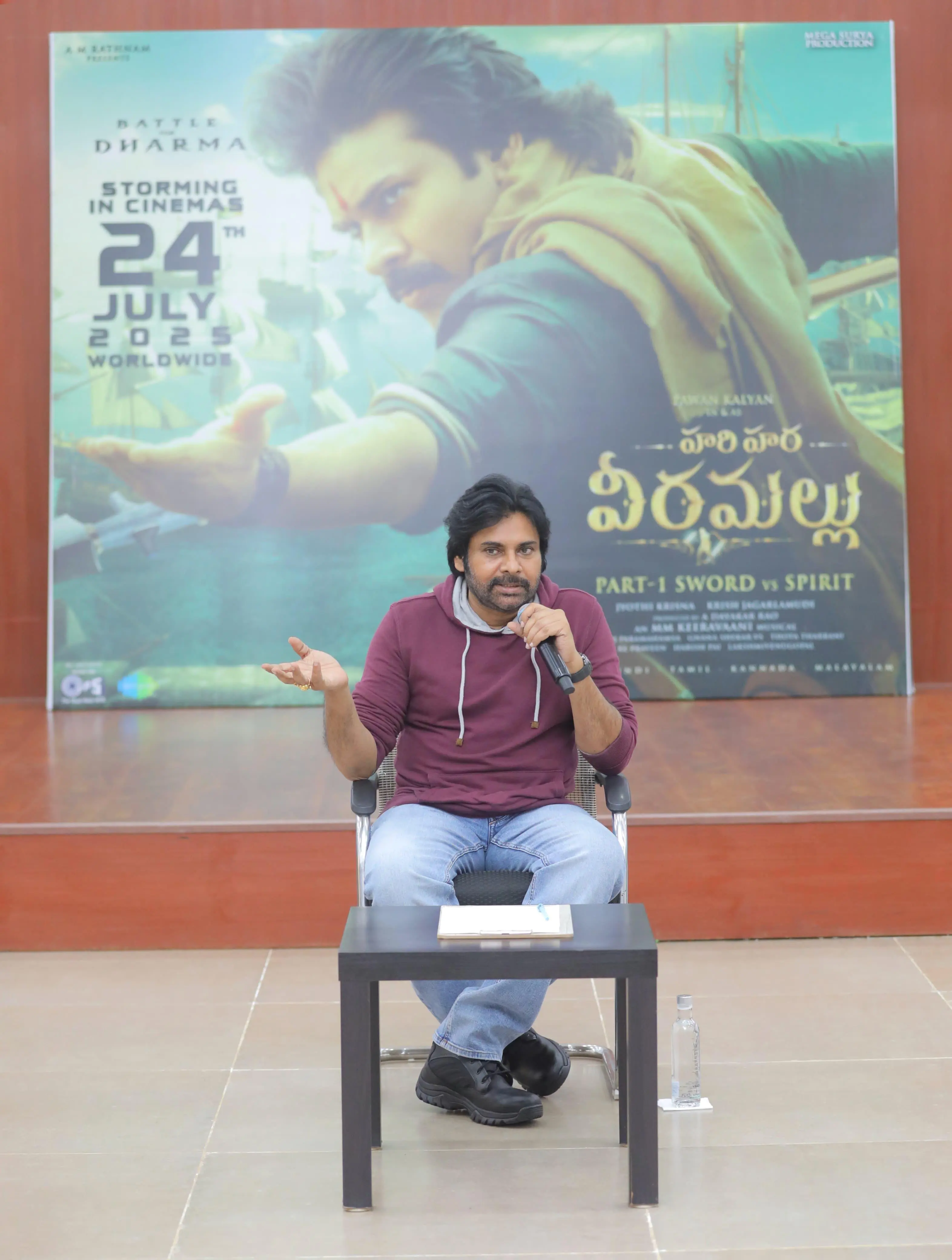 Pawan Kalyan Colorful Photos from HariHara VeeraMallu Promotions