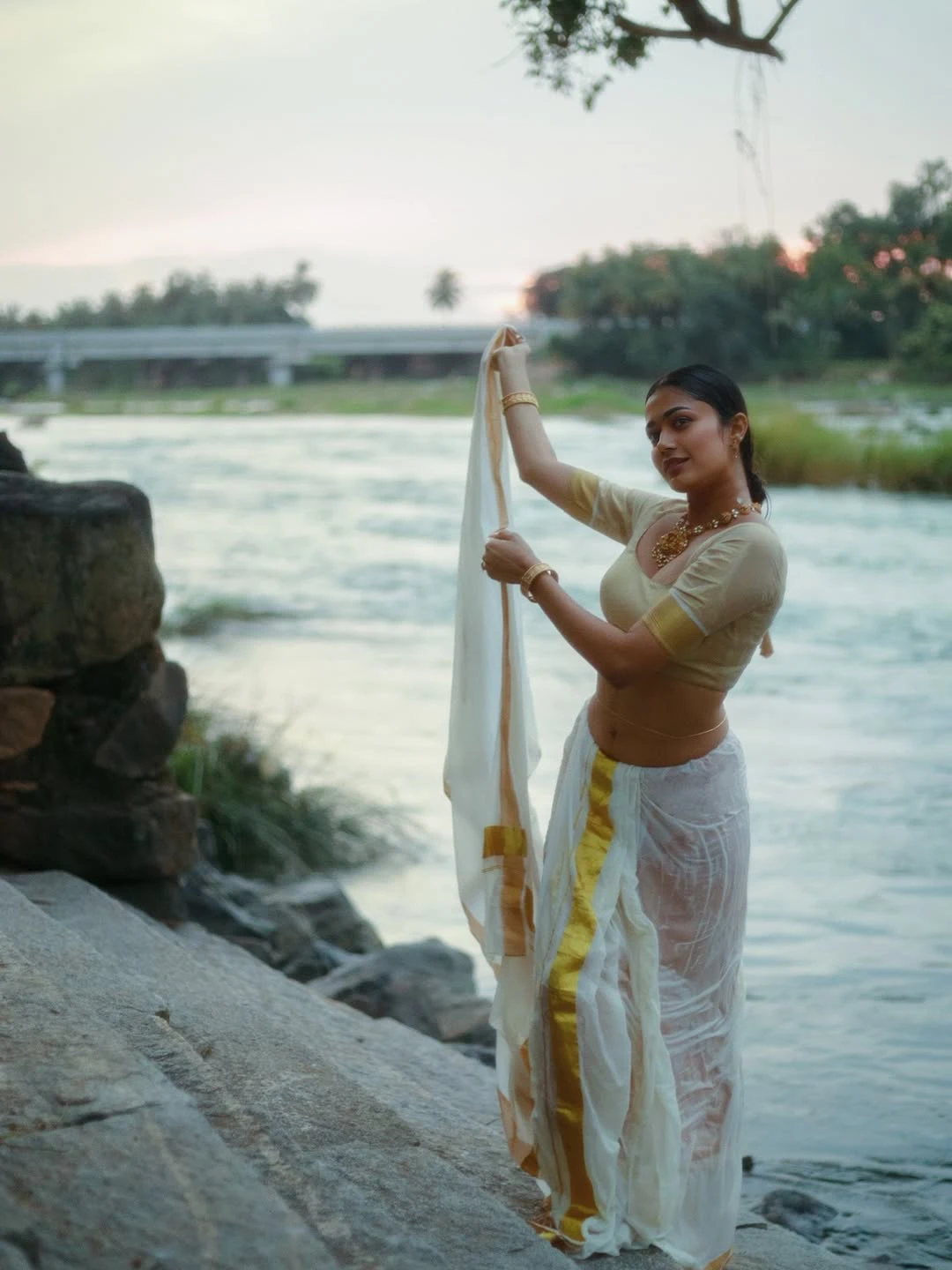 Payal Radhakrishna Enjoying at River