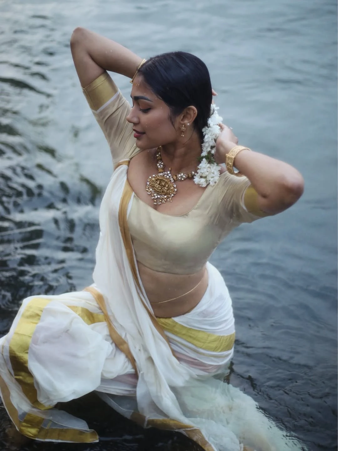 Payal Radhakrishna Enjoying at River