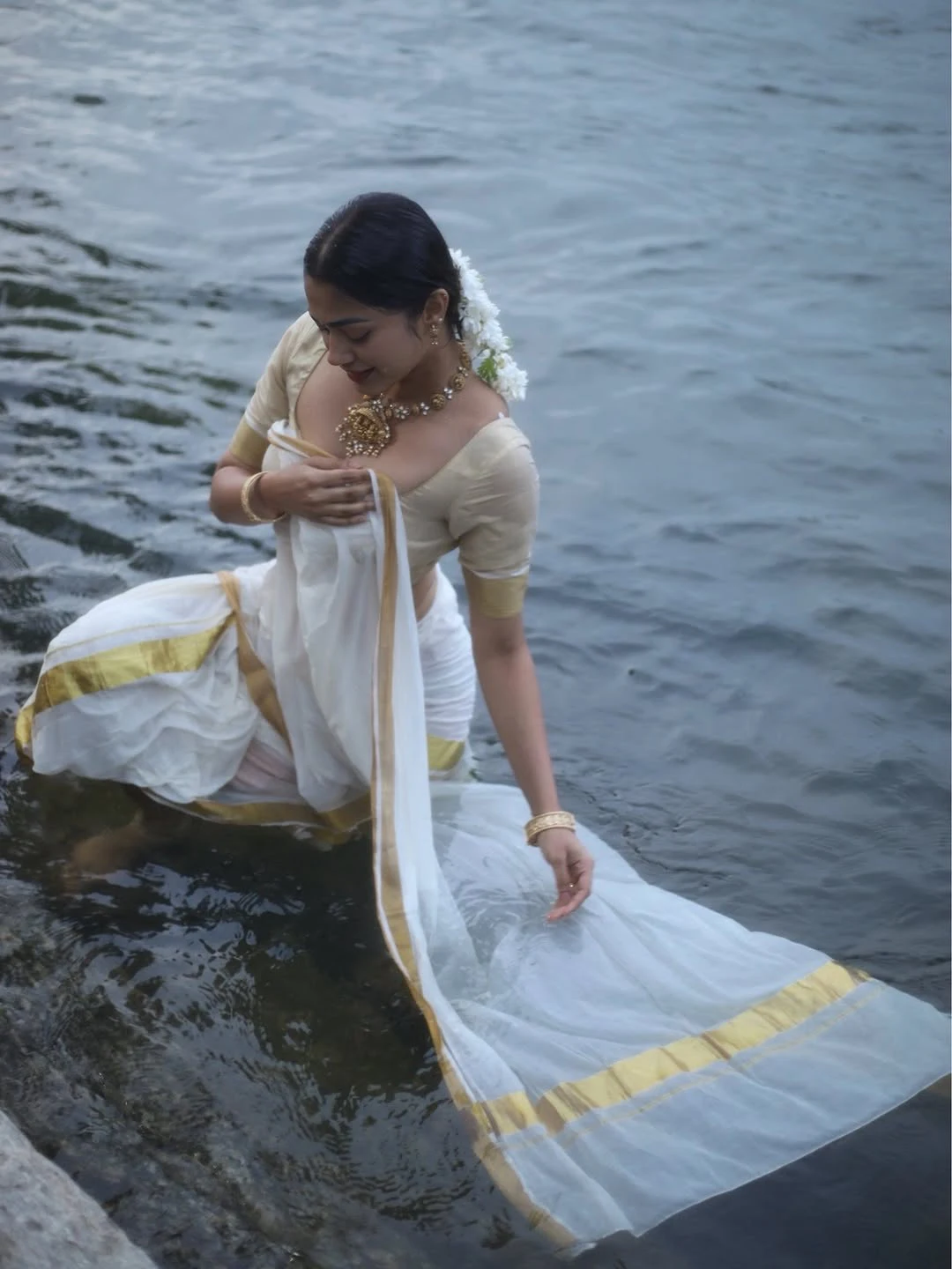 Payal Radhakrishna Enjoying at River