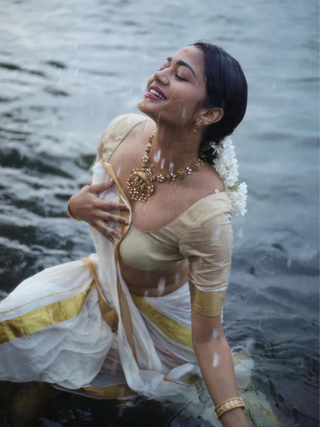 Payal Radhakrishna Enjoying at River