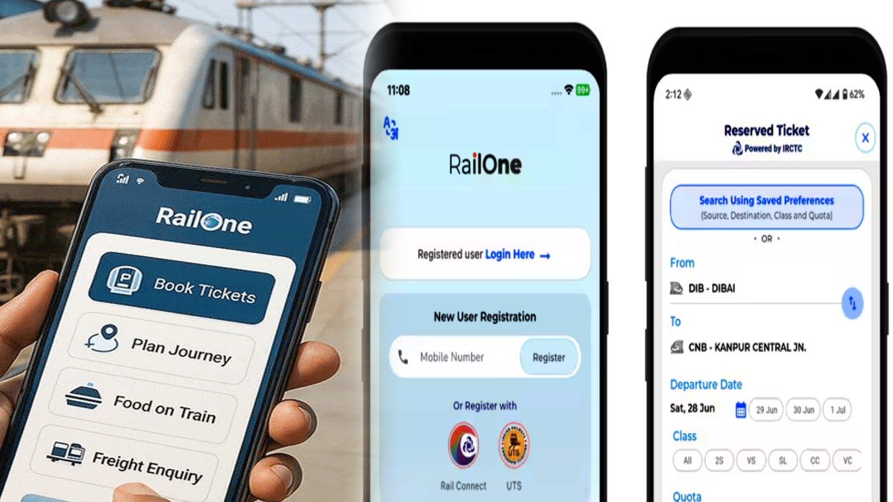 RailOne App : రైల్వే ప్రయాణికులకు గుడ్ న్యూస్.. ‘రైల్వన్’ సూపర్ యాప్ ఆగయా.. టికెట్ బుకింగ్ నుంచి PNR స్టేటస్ వరకు అన్నీ ఒకేచోట..! RailOne App : రైల్వే ప్రయాణికులకు గుడ్ న్యూస్.. ‘రైల్వన్’ సూపర్ యాప్ ఆగయా.. టికెట్ బుకింగ్ నుంచి PNR స్టేటస్ వరకు అన్నీ ఒకేచోట..!