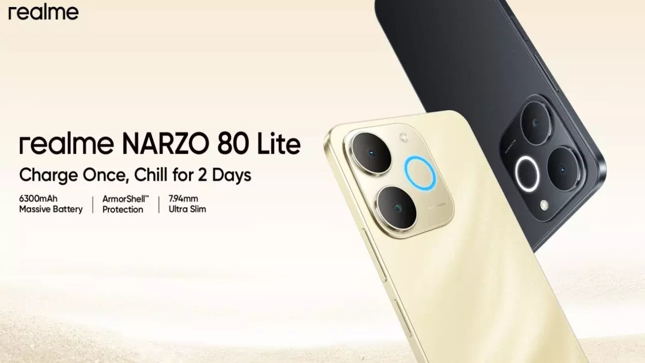 Realme Narzo 80 Lite 4G : అతి చౌకైన ధరకే కొత్త రియల్మి నార్జో 4G.. ఫీచర్లు కేక.. సింగిల్ ఛార్జ్తో 2 రోజులు చిల్ అవ్వొచ్చు..! Realme Narzo 80 Lite 4G : అతి చౌకైన ధరకే కొత్త రియల్మి నార్జో 4G.. ఫీచర్లు కేక.. సింగిల్ ఛార్జ్తో 2 రోజులు చిల్ అవ్వొచ్చు..!