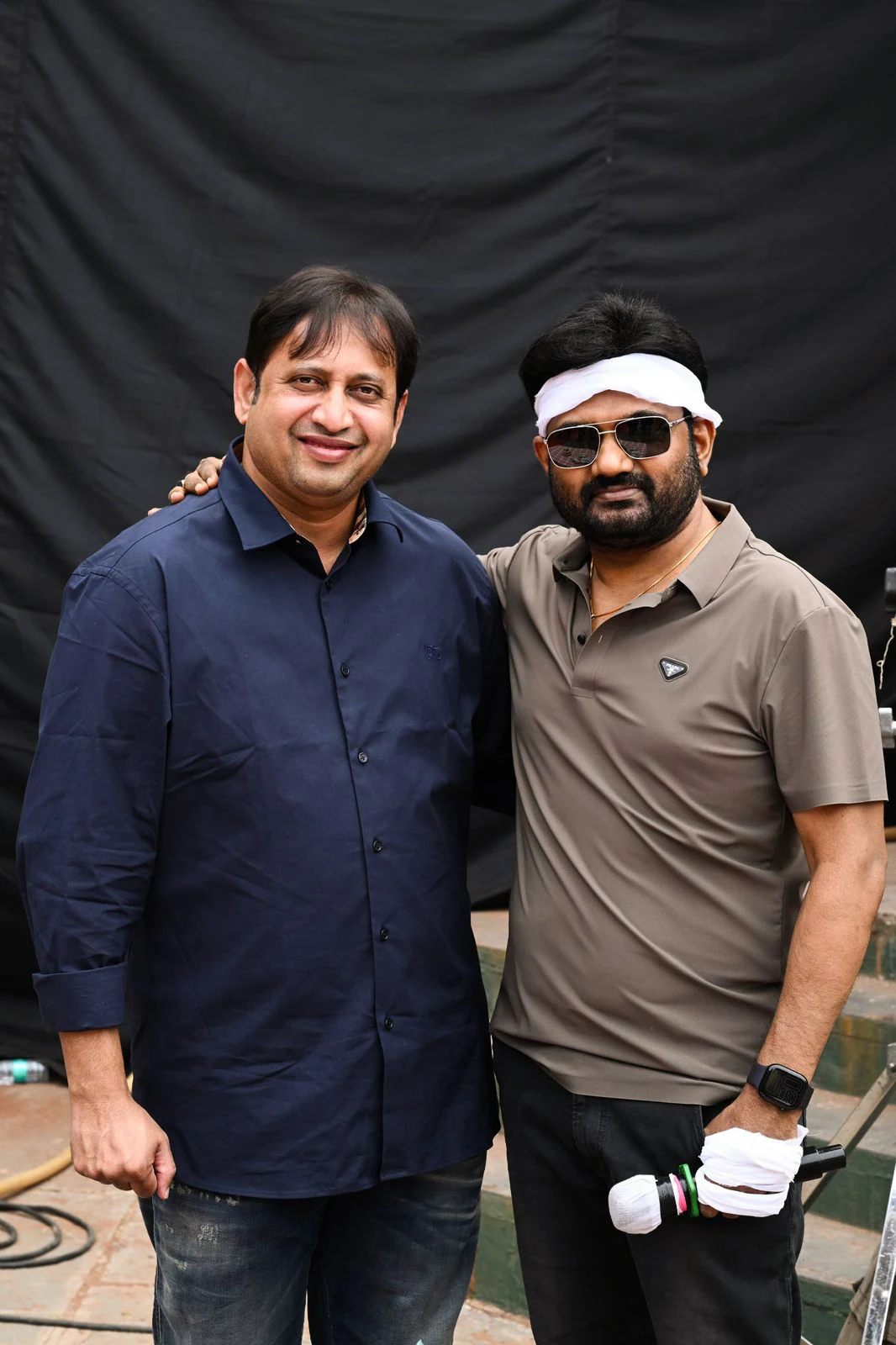 Producer SKN Birthday Celebrations at Raja Saab Set