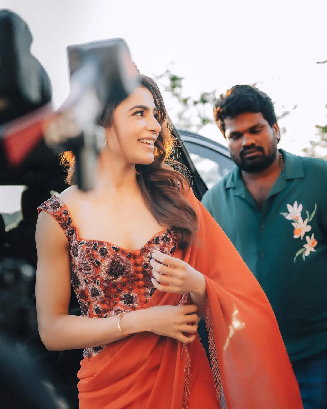 Samantha Shines in Red Saree