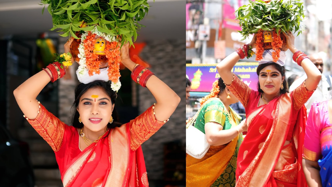 Jabardasth Satya Sri : మొదటిసారి బోనమెత్తిన జబర్దస్త్ సత్యశ్రీ.. ఫొటోలు..