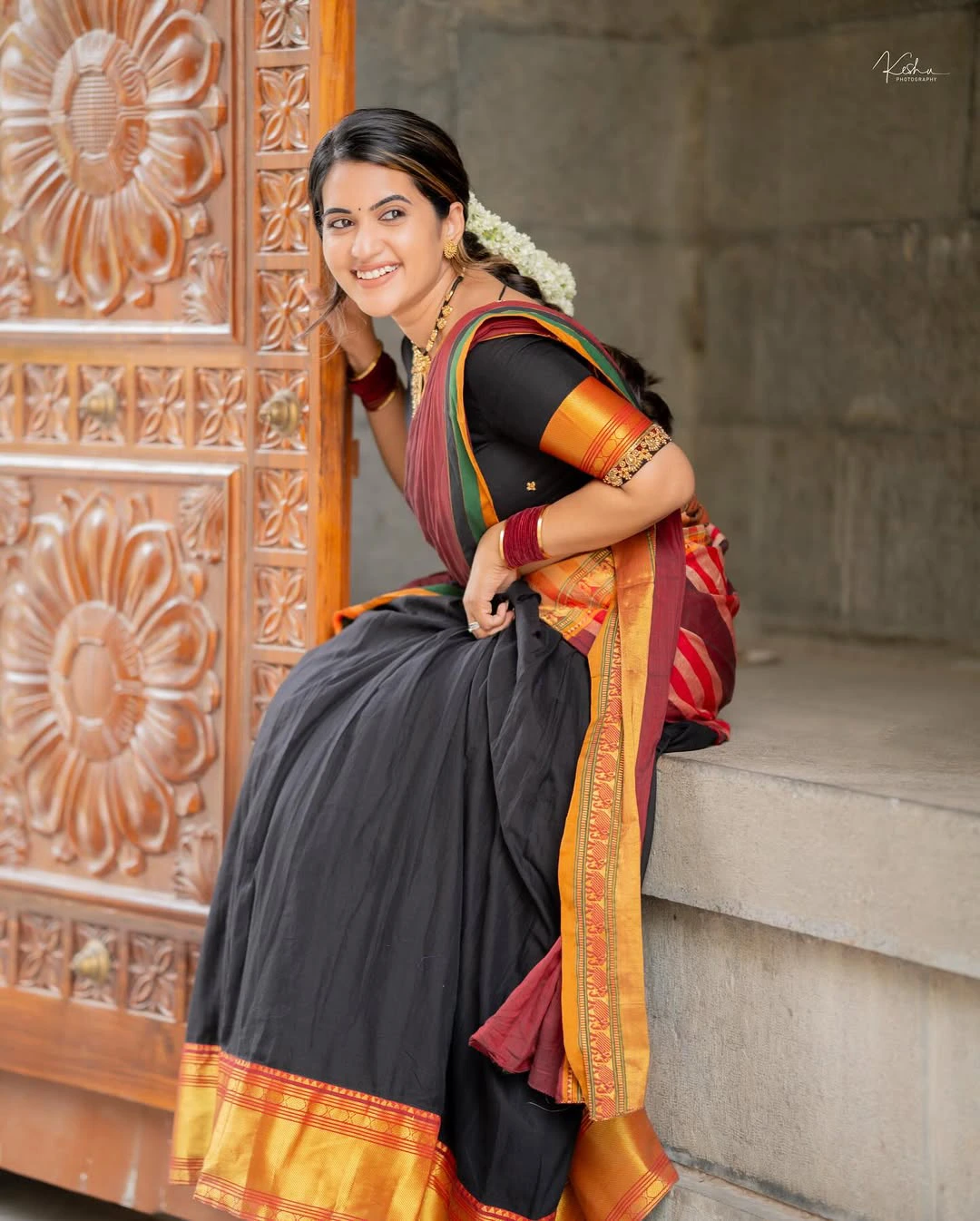 Sravanthi Chokarapu Half Saree Looks