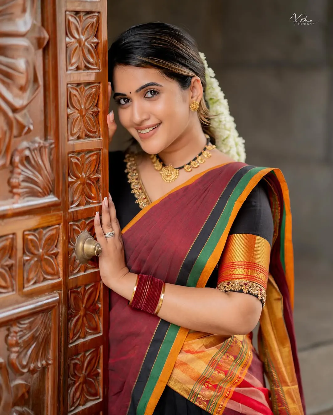 Sravanthi Chokarapu Half Saree Looks
