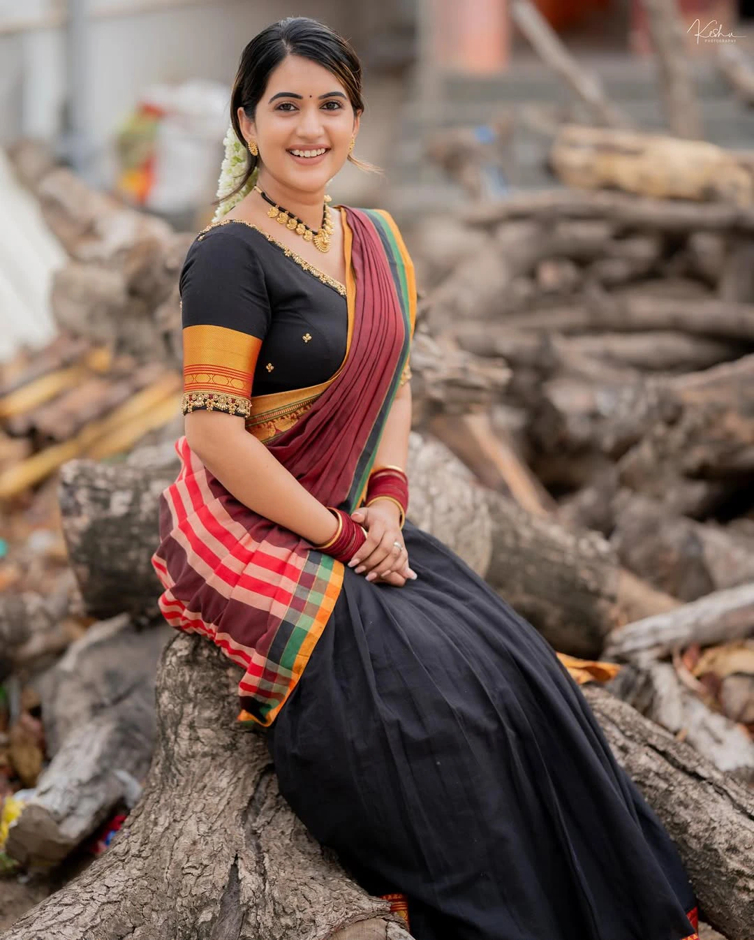 Sravanthi Chokarapu Half Saree Looks