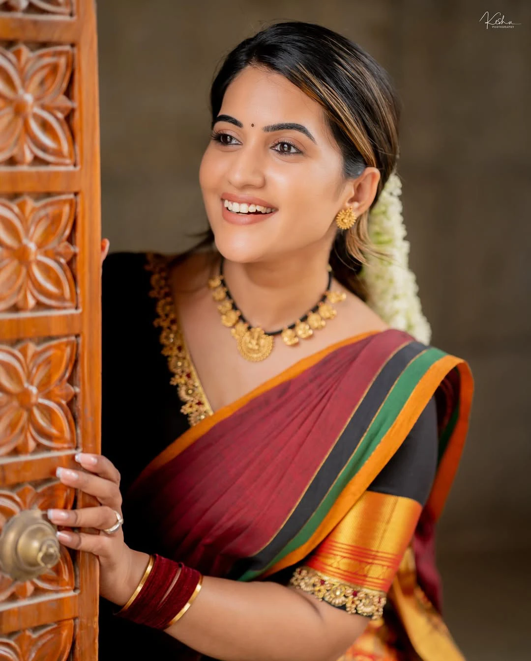 Sravanthi Chokarapu Half Saree Looks