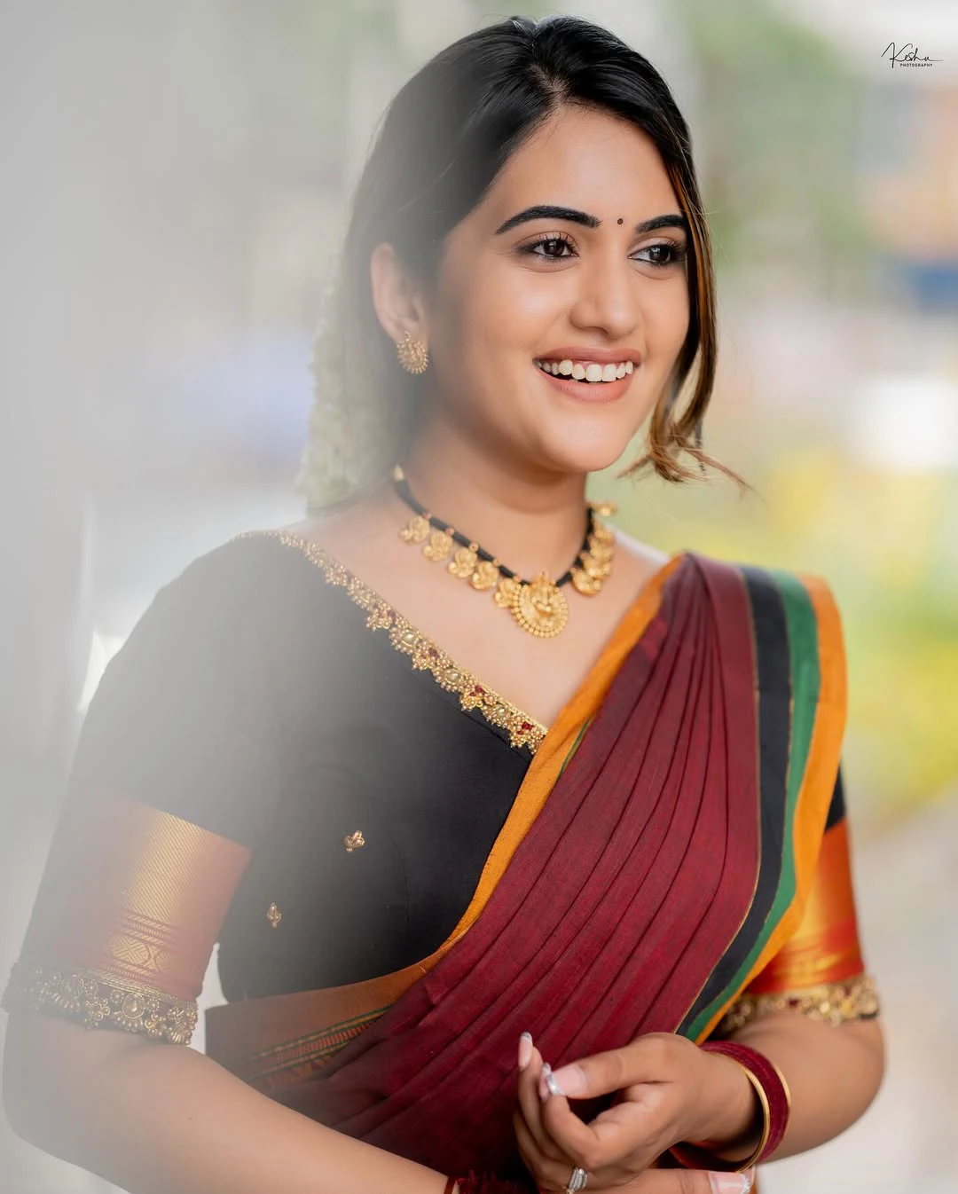 Sravanthi Chokarapu Half Saree Looks