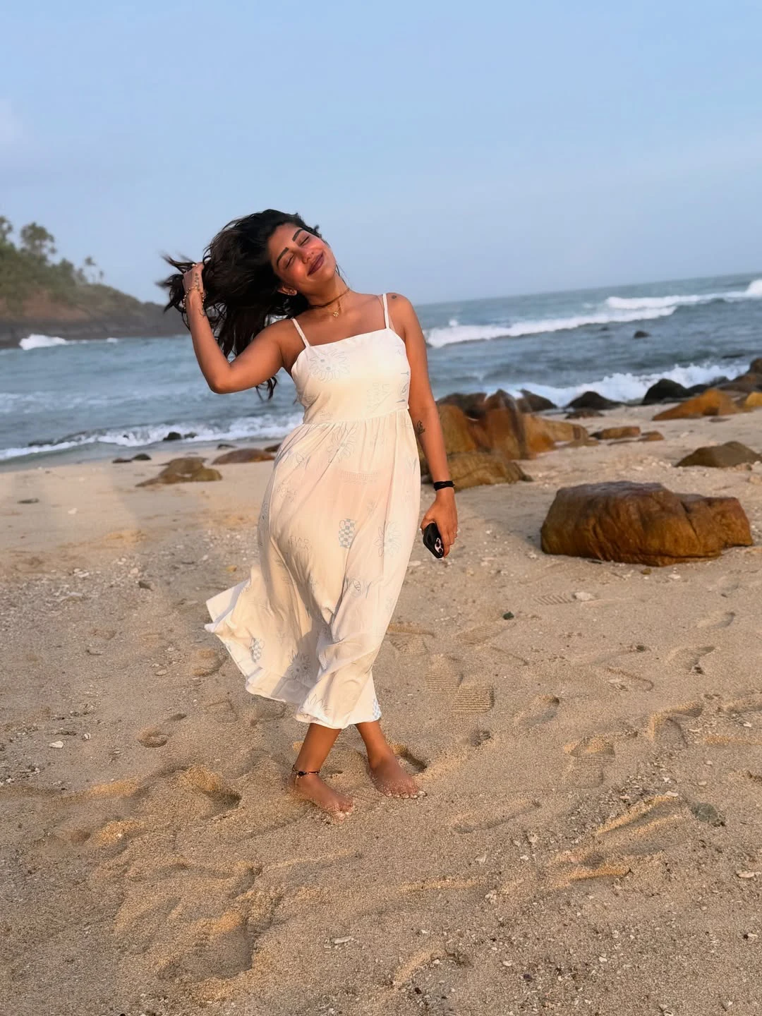 Supritha Enjoying Vacation in Beach