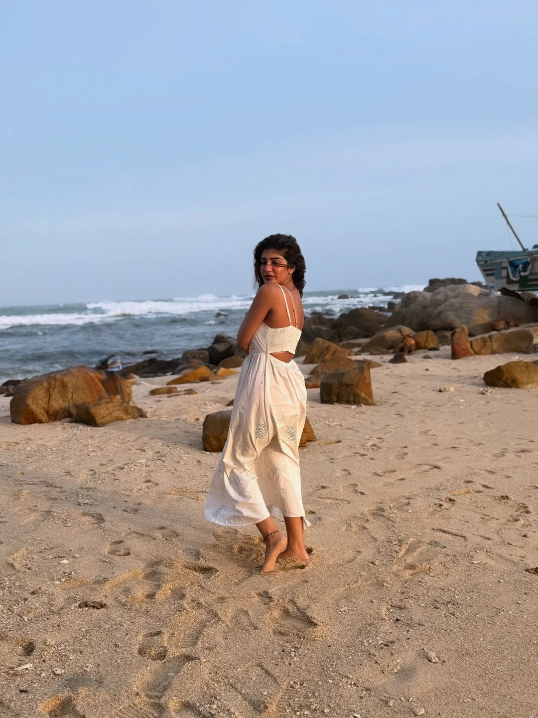 Supritha Enjoying Vacation in Beach