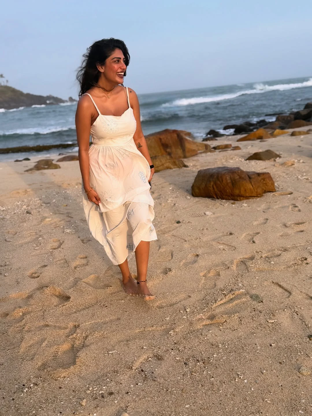 Supritha Enjoying Vacation in Beach