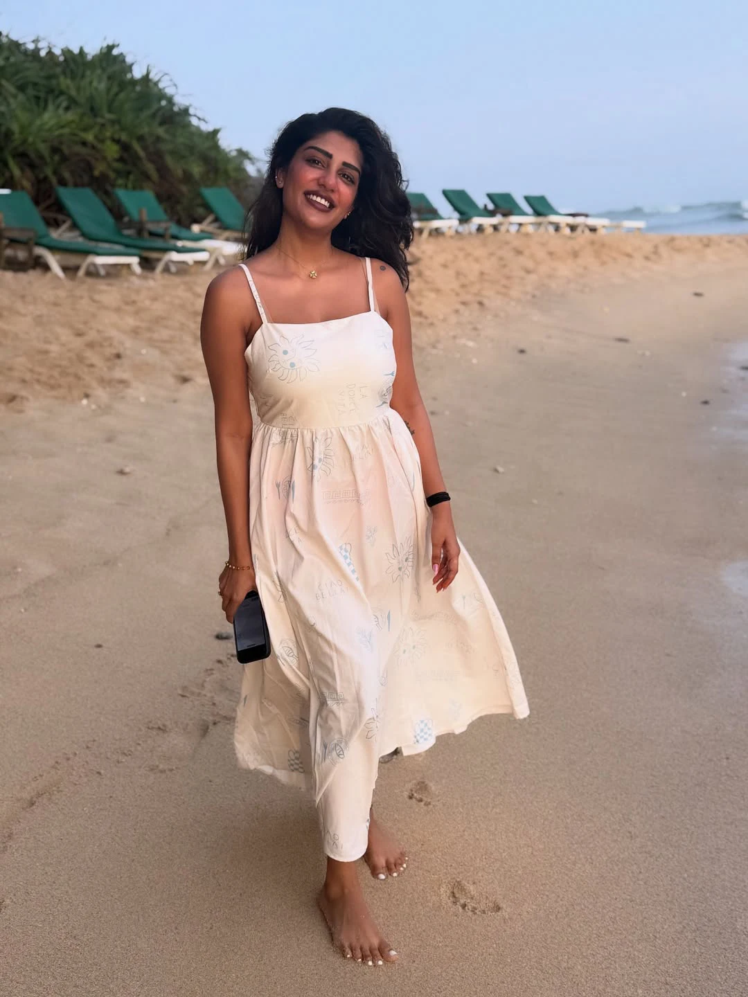 Supritha Enjoying Vacation in Beach