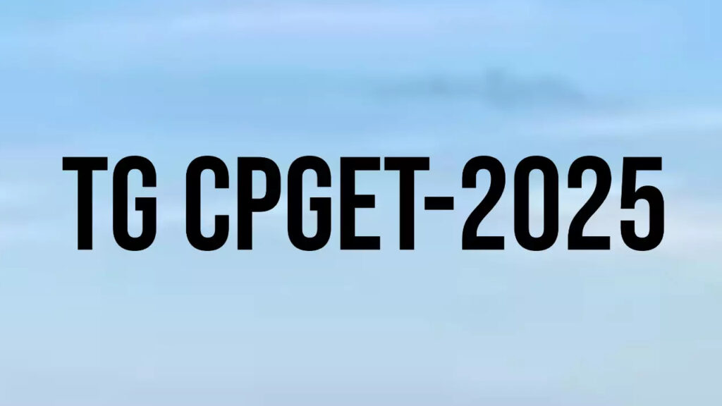 Today is the last date for TG CPGET 2025 applications.
