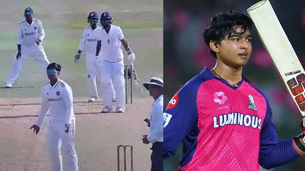 Vaibhav Suryavanshi becoming the youngest player to take a wicket in a Youth Test match