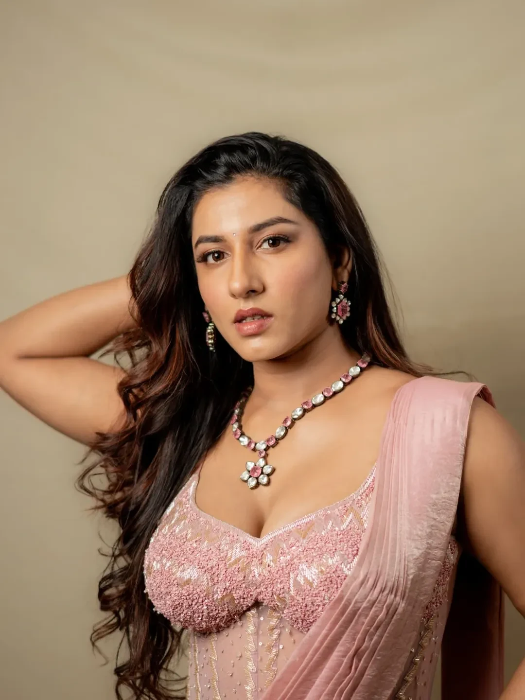 Vishnupriya Bhimeneni Shines in Pink Dress