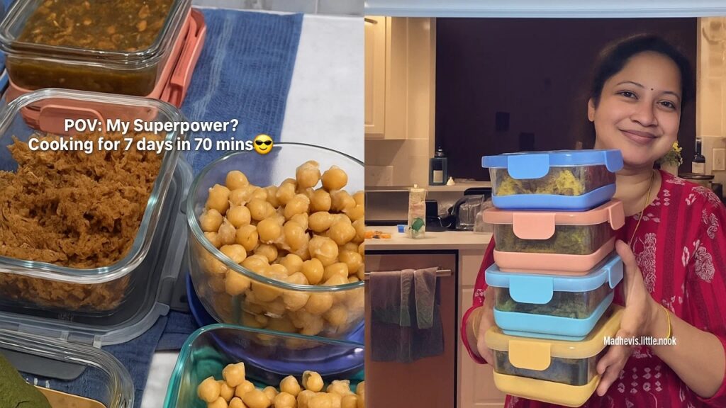 Working Indian Mom Meal Prepping
