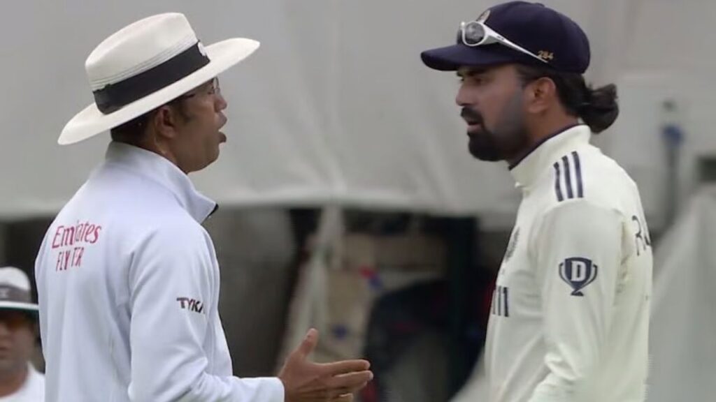 ENG vs IND 5th test KL Rahul and Kumar Dharmasena engage in heated exchange