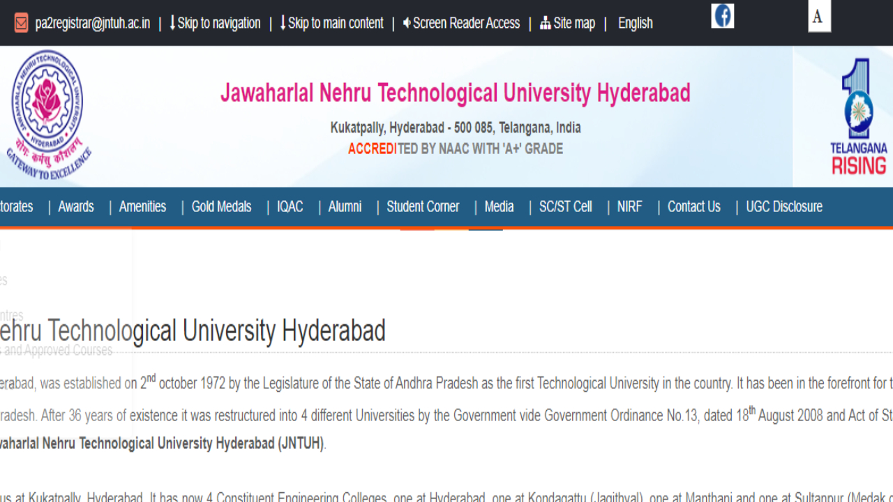 JNTU Spot Admissions: విద్యార్థులకు అలెర్ట్.. జేయెన్టీయూలో ఇంజినీరింగ్ స్పాట్ అడ్మిషన్లు.. షెడ్యూల్ విడుదల JNTU Spot Admissions: విద్యార్థులకు అలెర్ట్.. జేయెన్టీయూలో ఇంజినీరింగ్ స్పాట్ అడ్మిషన్లు.. షెడ్యూల్ విడుదల