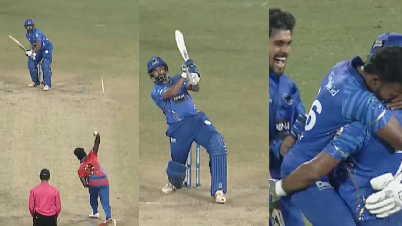 Kerala Cricket League : ఇదికదా మ్యాచ్ అంటే.. చివర్లో నరాలు తెగే ఉత్కంఠ.. ఒక్క బాల్ ఆరు పరుగులు.. ఏం జరిగిందో ఈ వీడియోలో చూడండి.. Kerala Cricket League : ఇదికదా మ్యాచ్ అంటే.. చివర్లో నరాలు తెగే ఉత్కంఠ.. ఒక్క బాల్ ఆరు పరుగులు.. ఏం జరిగిందో ఈ వీడియోలో చూడండి..