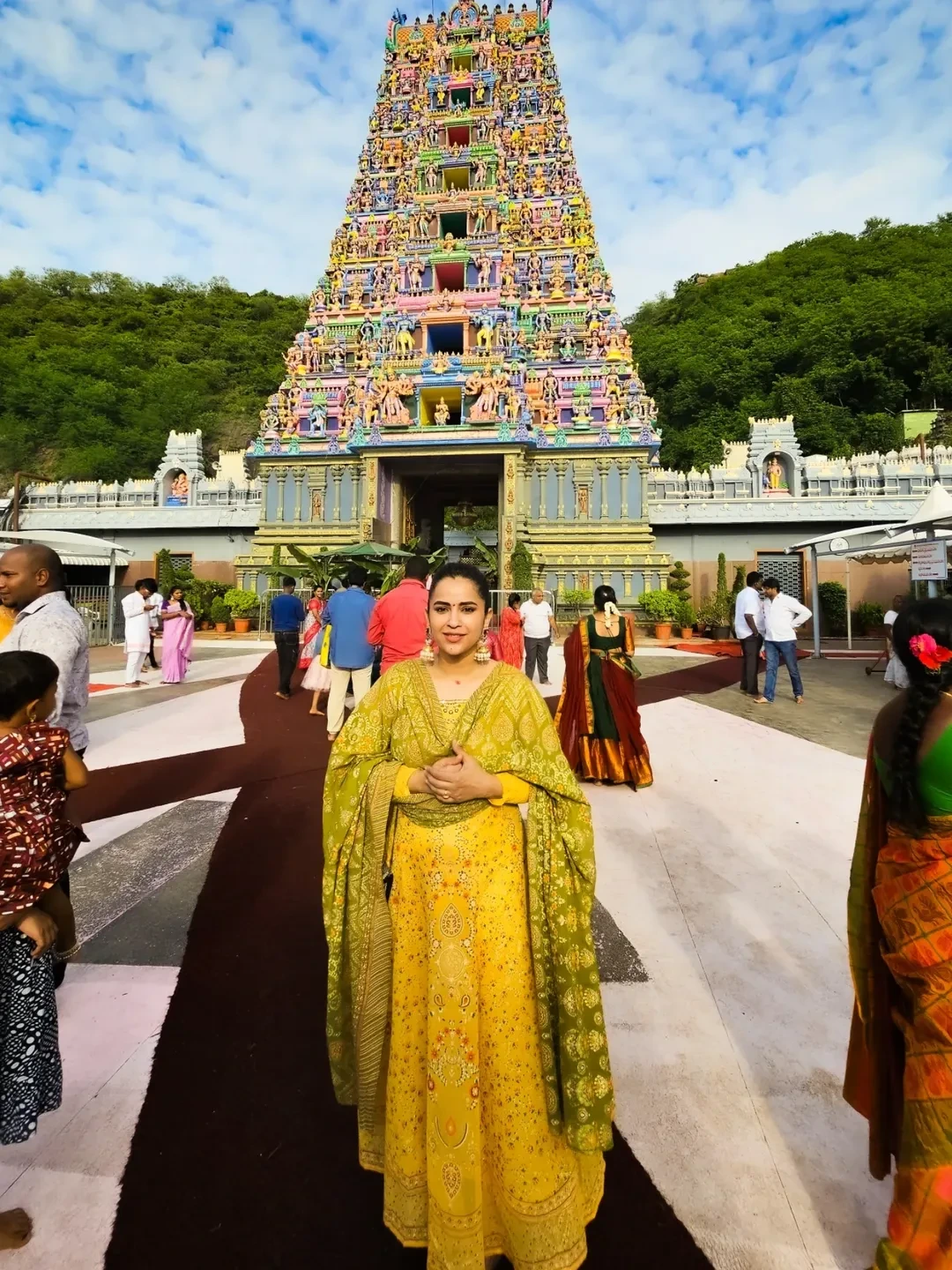 Komalee Prasad at Vijayawada Kanakadurga Temple