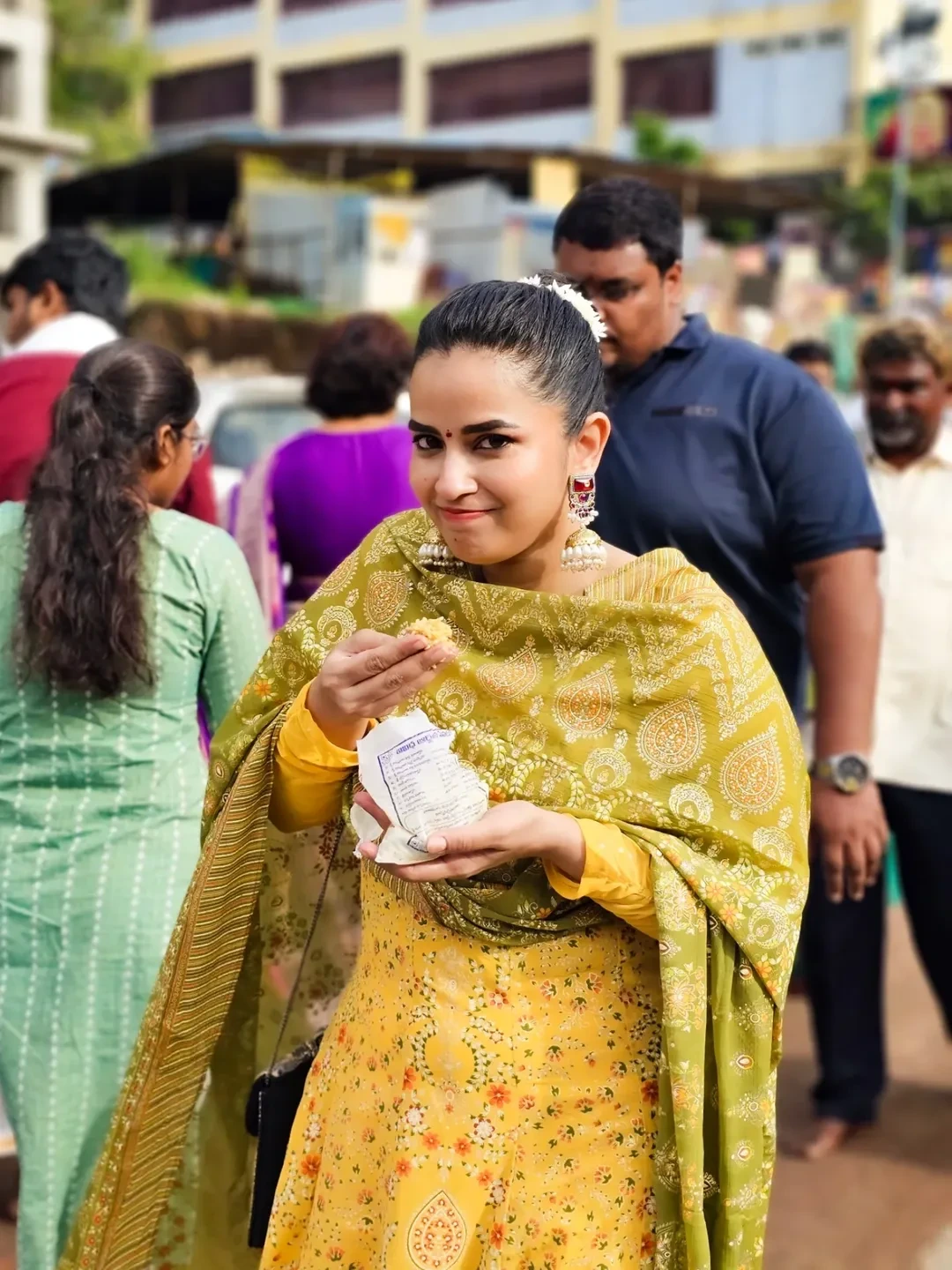 Komalee Prasad at Vijayawada Kanakadurga Temple