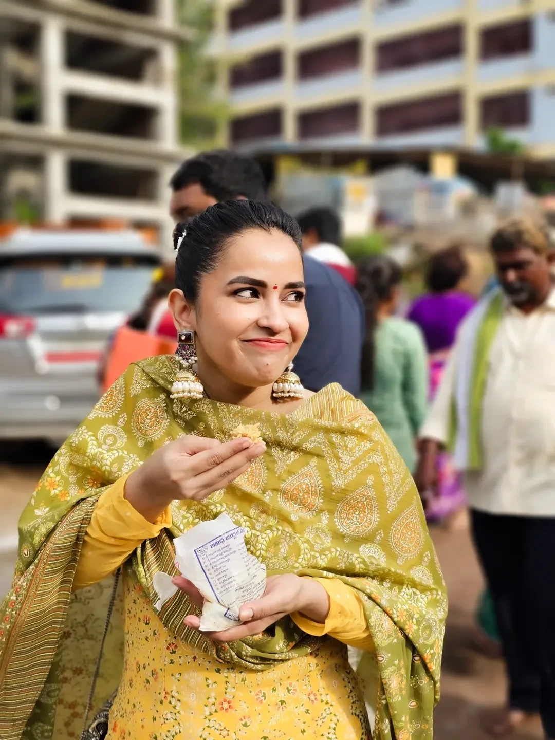 Komalee Prasad at Vijayawada Kanakadurga Temple