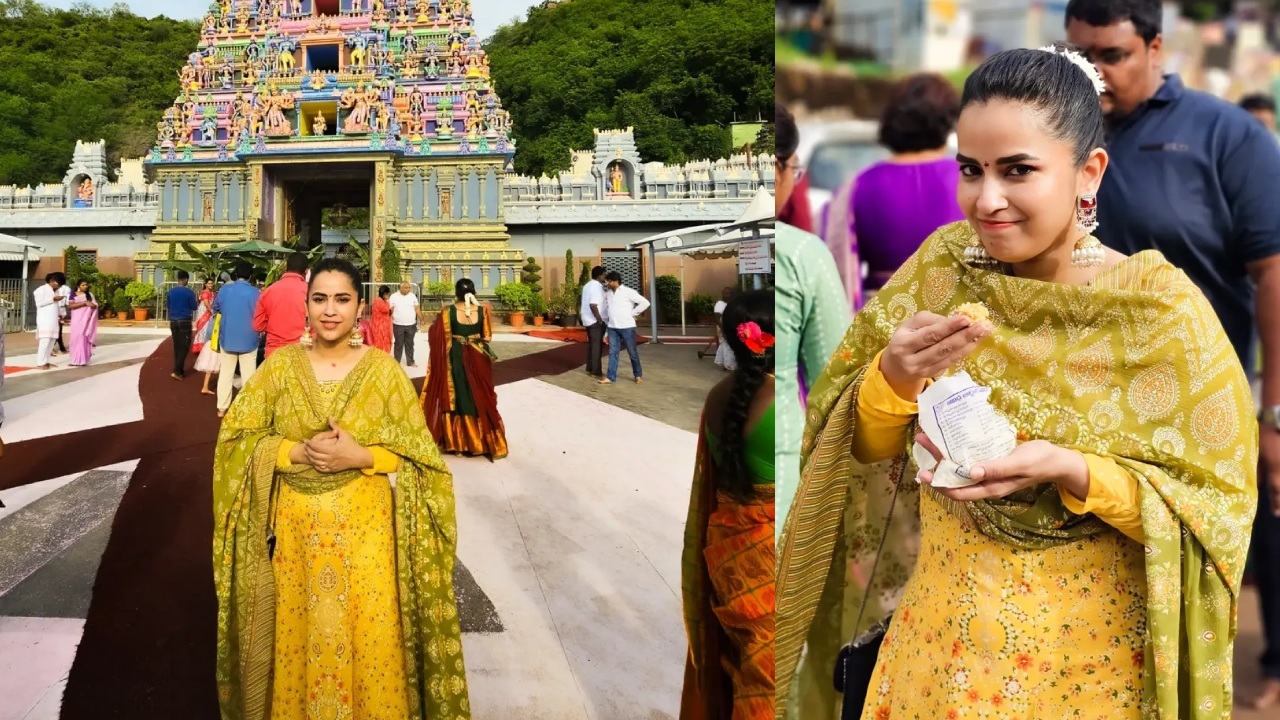 Komalee Prasad : ఇంద్రకీలాద్రిపై అమ్మవారిని దర్శించుకున్న నటి కోమలీ ప్రసాద్.. ఫొటోలు..