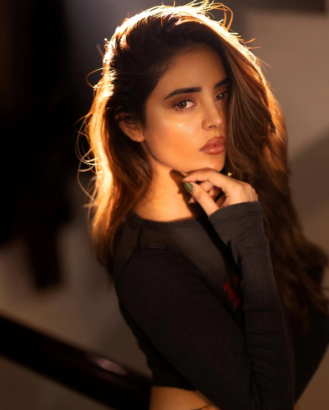 Kushitha Kallapu Stylish Looks in Black Dress