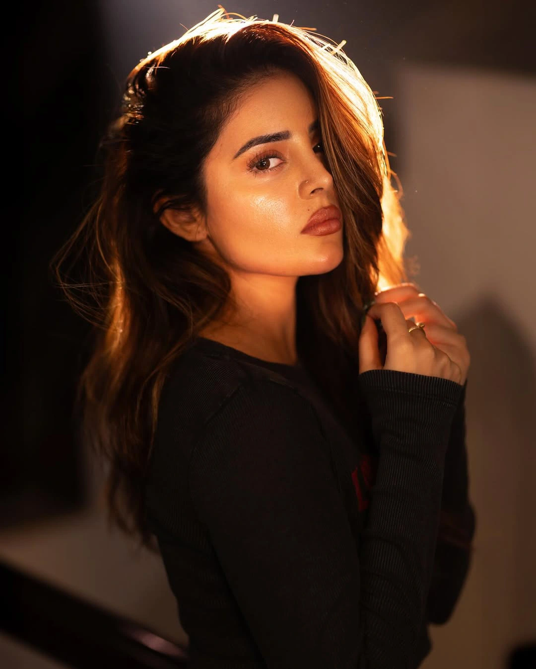 Kushitha Kallapu Stylish Looks in Black Dress