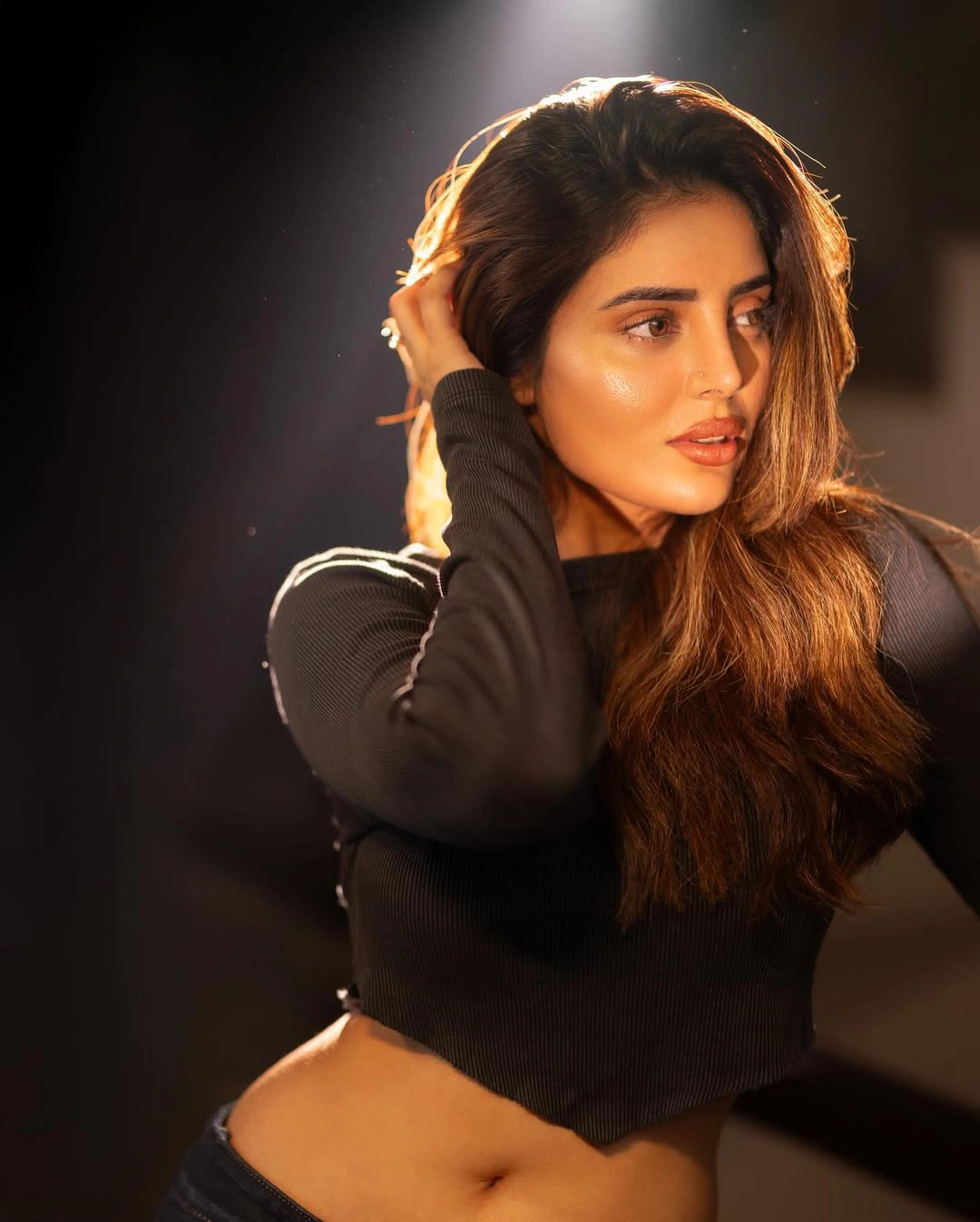 Kushitha Kallapu Stylish Looks in Black Dress