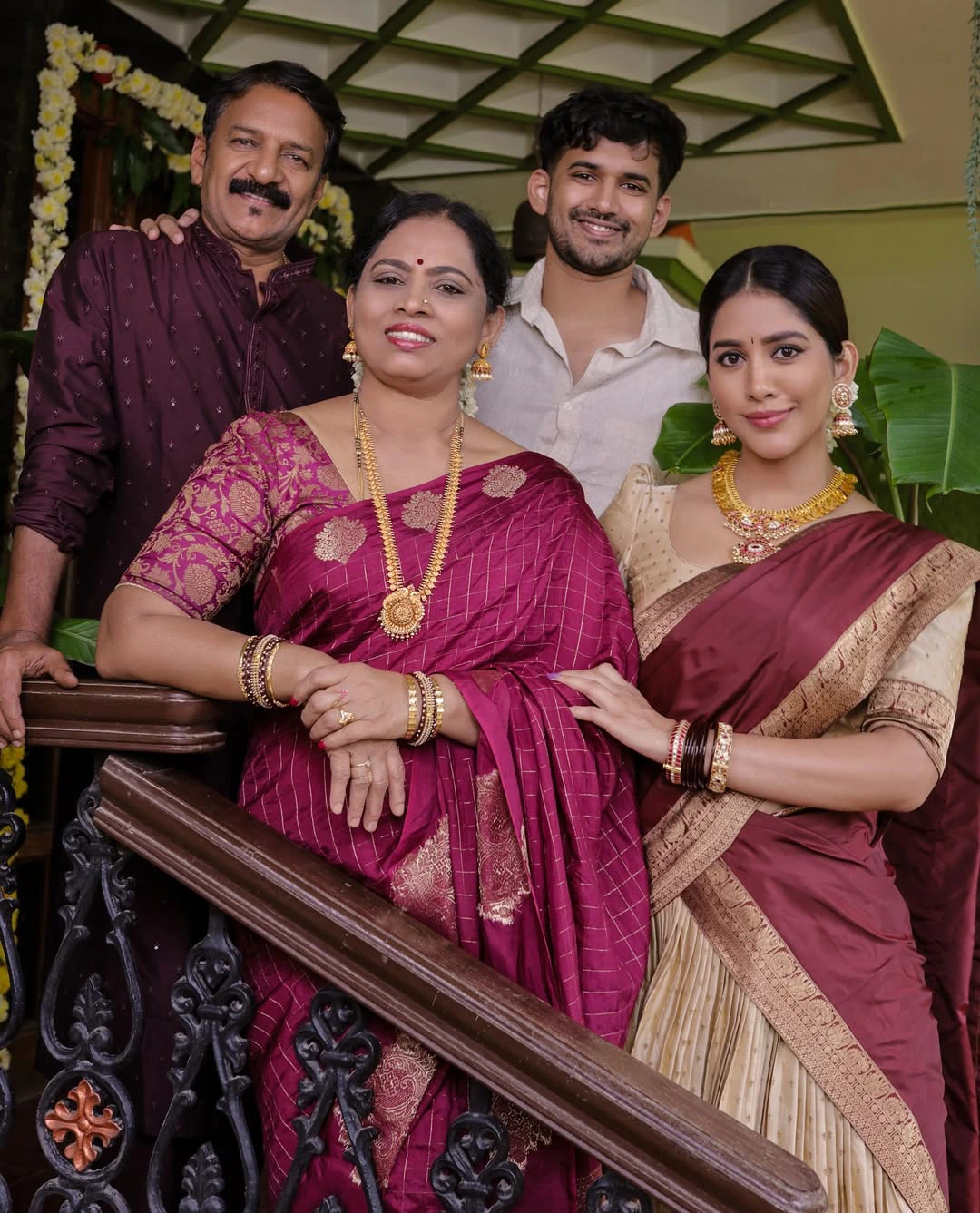 Nabha Natesh Vinayaka Chavithi Celebrations with Family
