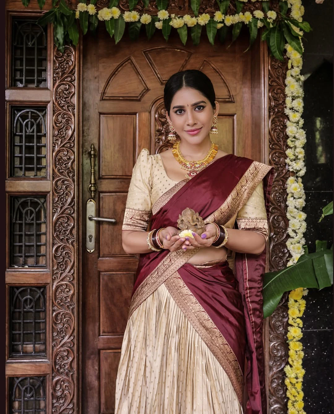 Nabha Natesh Vinayaka Chavithi Celebrations with Family