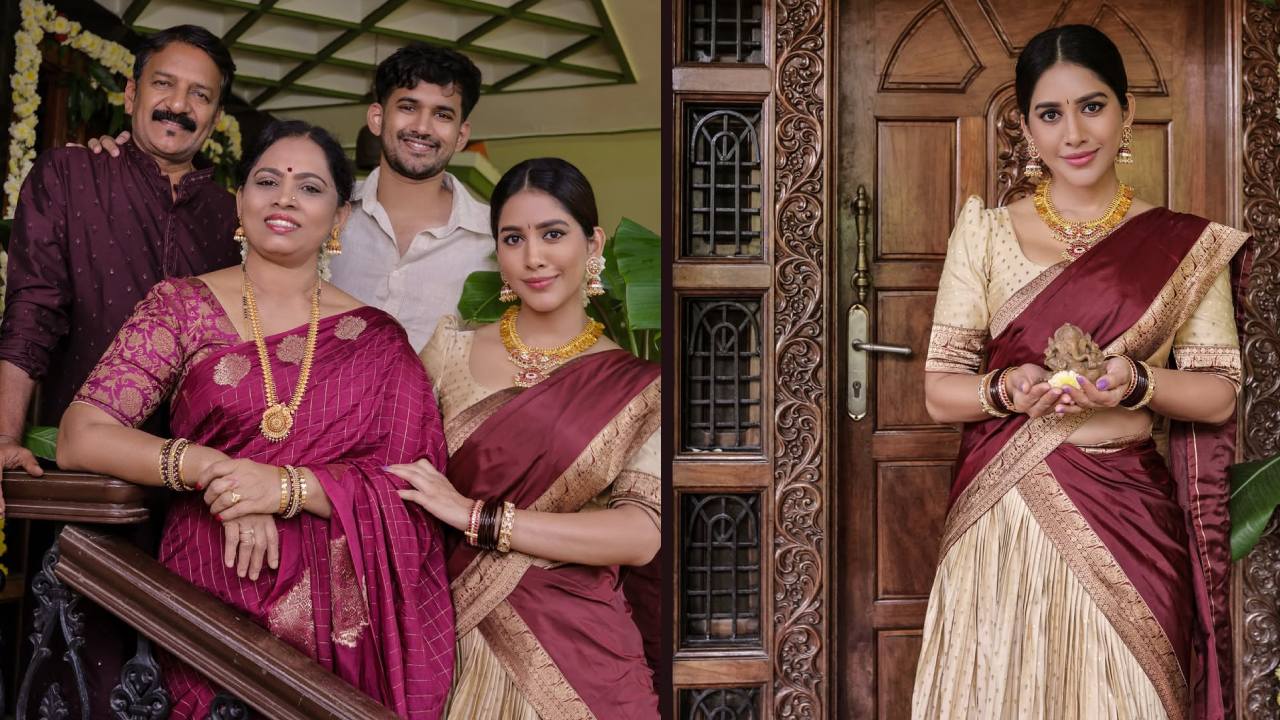 Nabha Natesh : ఫ్యామిలీతో నభా నటేష్ వినాయకచవితి సెలబ్రేషన్స్.. ఫొటోలు చూశారా?