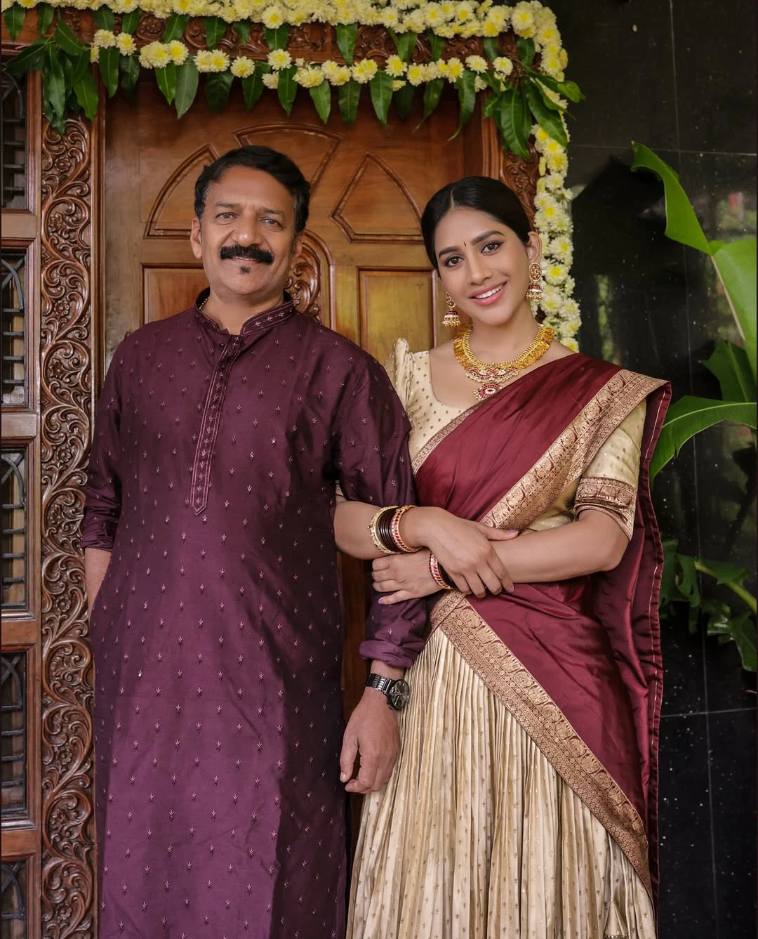 Nabha Natesh Vinayaka Chavithi Celebrations with Family