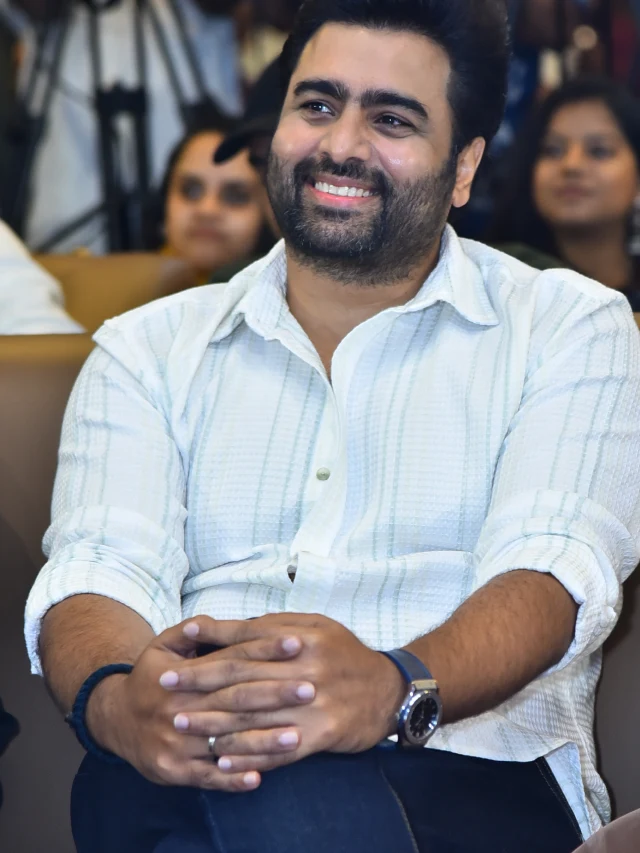 Nara Rohith with Fiancee Siri Lella at Sundarakanda Pre Release Event