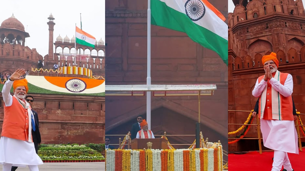 Narendra Modi : ఎర్రకోట వద్ద స్వాతంత్ర్య దినోత్సవ వేడుకల్లో ప్రధాని నరేంద్రమోదీ.. ఫొటోలు..