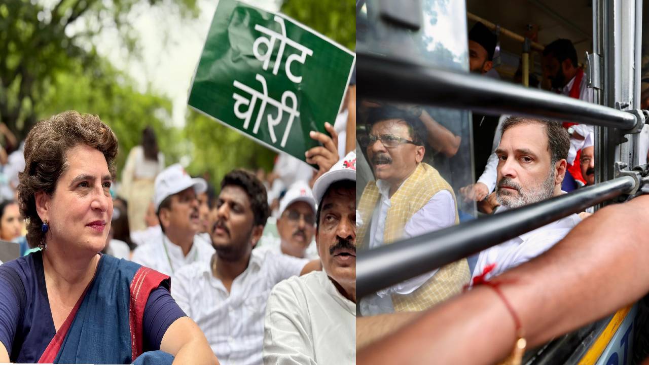 ఖర్గే, రాహుల్‌, ప్రియాంక గాంధీ సహా కీలక నేతలను అడ్డుకున్న పోలీసులు.. ఫొటోలు