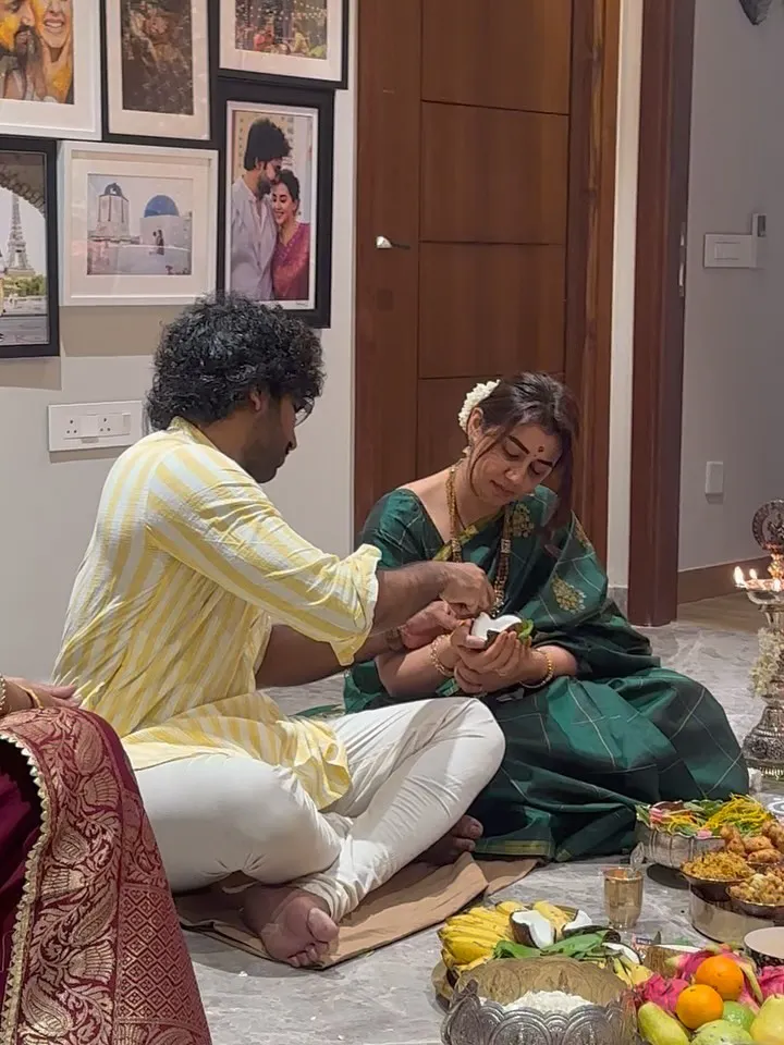 Nikkii Galrani Aadhi Pinisetty Vinayaka Chavithi Varalakshmi Pooja Celebrations