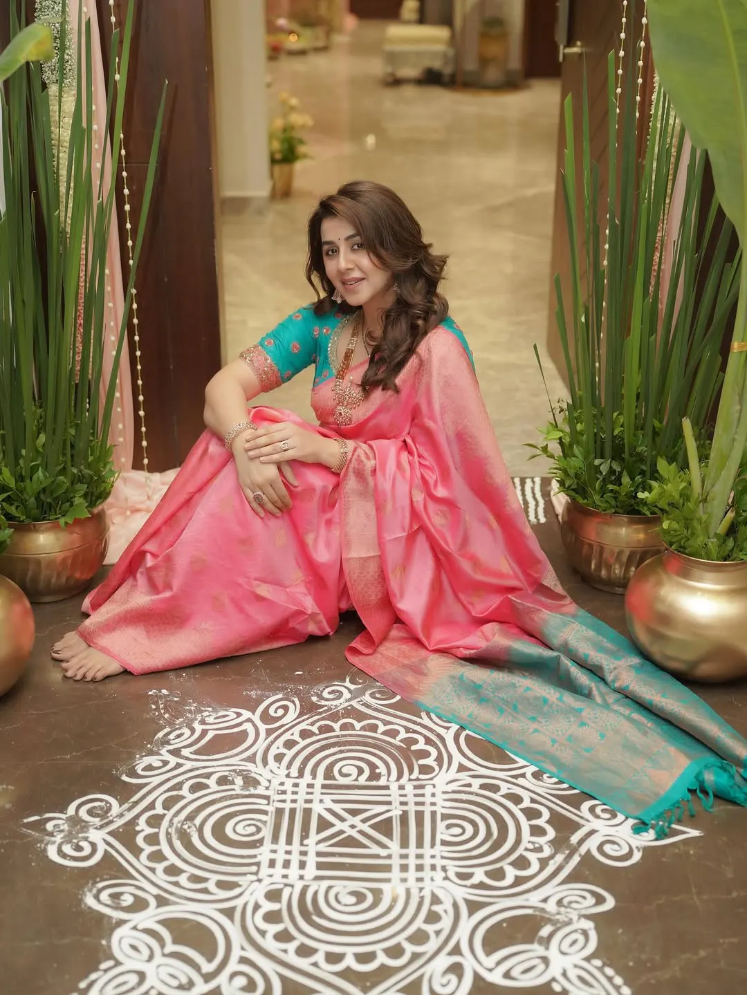 Nikkii Galrani Aadhi Pinisetty Vinayaka Chavithi Varalakshmi Pooja Celebrations