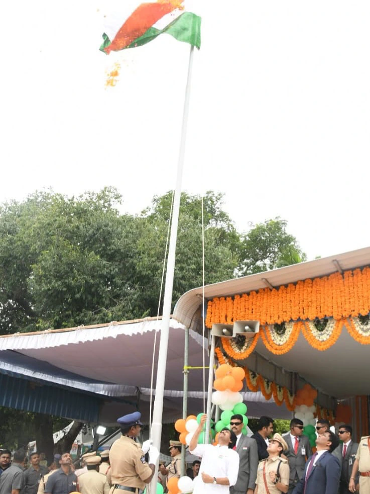 Pawan Kalyan Participated in Independence Day Celebrations at Kakinada